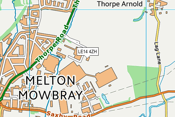 LE14 4ZH map - OS VectorMap District (Ordnance Survey)