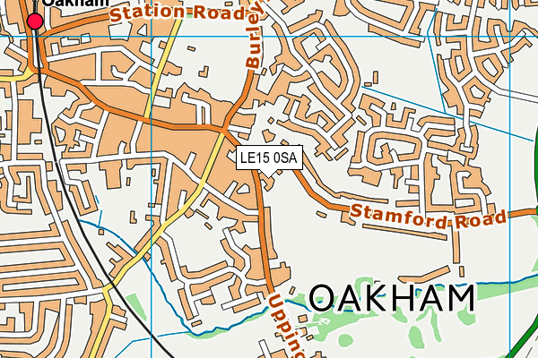 LE15 0SA map - OS VectorMap District (Ordnance Survey)