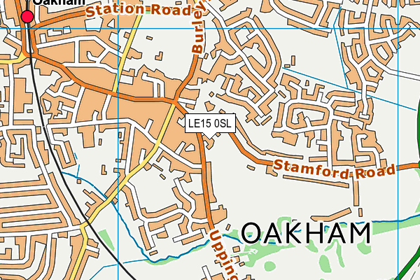 LE15 0SL map - OS VectorMap District (Ordnance Survey)