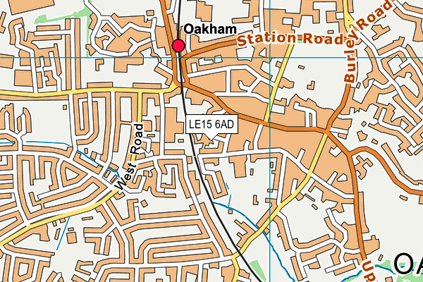 LE15 6AD map - OS VectorMap District (Ordnance Survey)