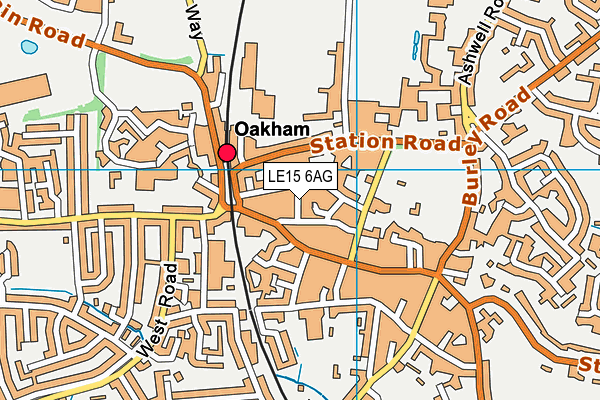 LE15 6AG map - OS VectorMap District (Ordnance Survey)