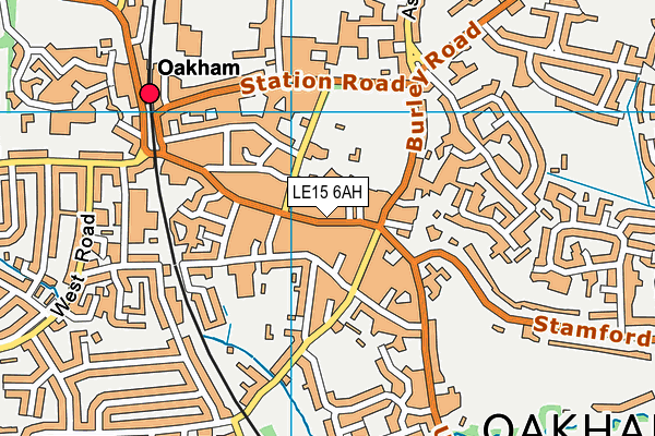 LE15 6AH map - OS VectorMap District (Ordnance Survey)