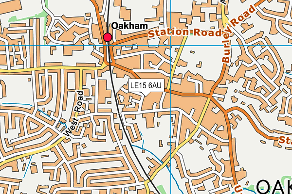 LE15 6AU map - OS VectorMap District (Ordnance Survey)