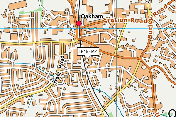 LE15 6AZ map - OS VectorMap District (Ordnance Survey)