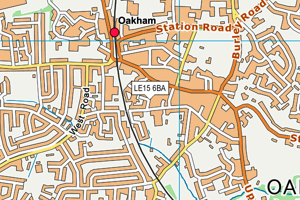 LE15 6BA map - OS VectorMap District (Ordnance Survey)