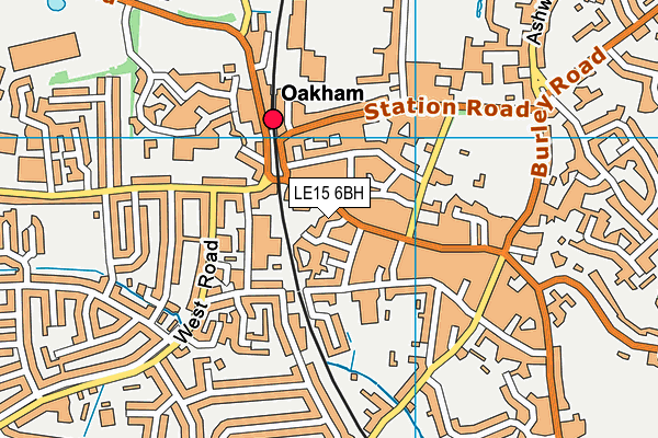 LE15 6BH map - OS VectorMap District (Ordnance Survey)