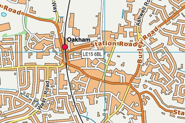 LE15 6BL map - OS VectorMap District (Ordnance Survey)