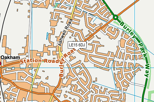 LE15 6DJ map - OS VectorMap District (Ordnance Survey)