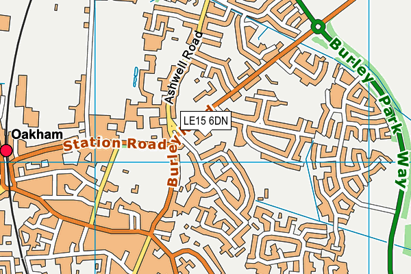 LE15 6DN map - OS VectorMap District (Ordnance Survey)