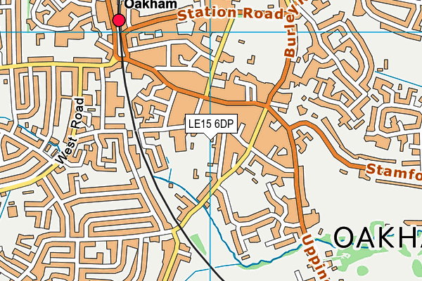 LE15 6DP map - OS VectorMap District (Ordnance Survey)