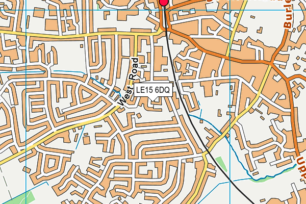 LE15 6DQ map - OS VectorMap District (Ordnance Survey)