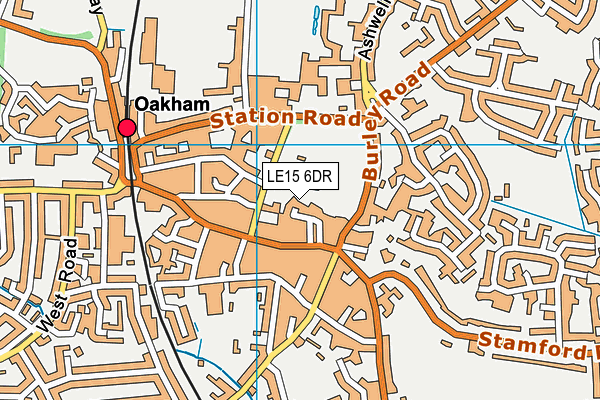 LE15 6DR map - OS VectorMap District (Ordnance Survey)