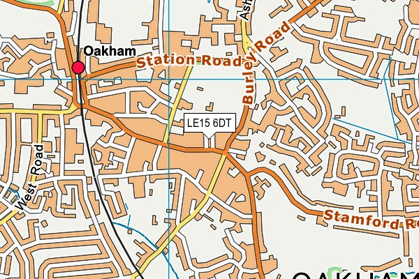 Oakham School map (LE15 6DT) - OS VectorMap District (Ordnance Survey)
