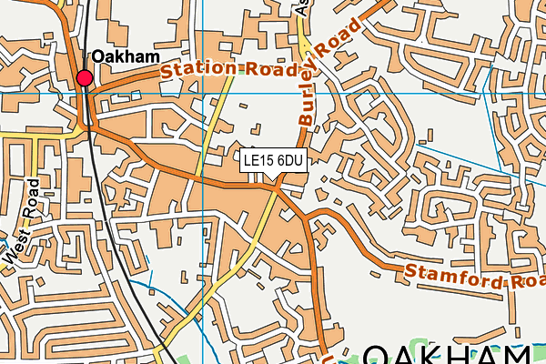 LE15 6DU map - OS VectorMap District (Ordnance Survey)