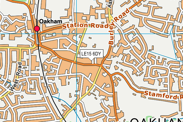 LE15 6DY map - OS VectorMap District (Ordnance Survey)