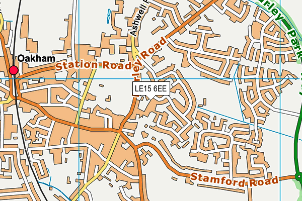 LE15 6EE map - OS VectorMap District (Ordnance Survey)