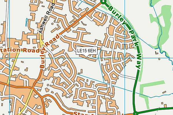 LE15 6EH map - OS VectorMap District (Ordnance Survey)
