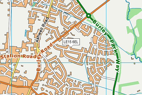 LE15 6EL map - OS VectorMap District (Ordnance Survey)