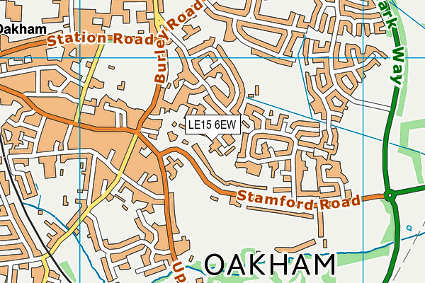 Map of OAKHAM HOME IMPROVEMENTS LIMITED at district scale