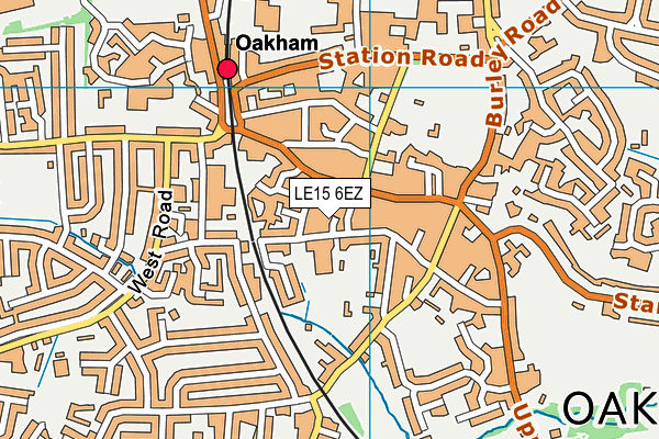 LE15 6EZ map - OS VectorMap District (Ordnance Survey)