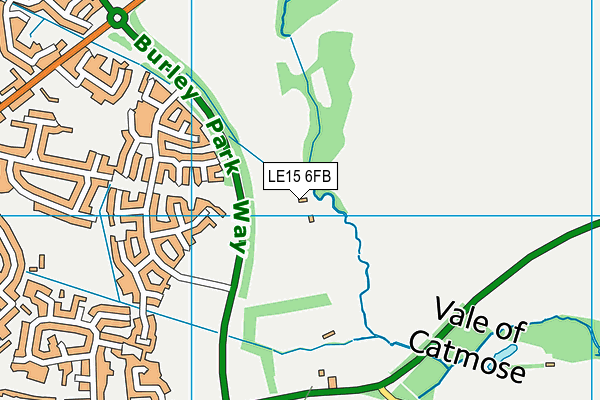 LE15 6FB map - OS VectorMap District (Ordnance Survey)