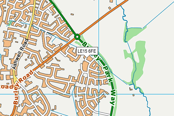 LE15 6FE map - OS VectorMap District (Ordnance Survey)