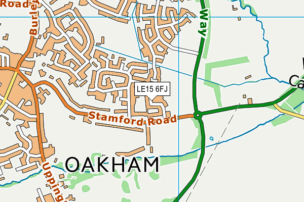 LE15 6FJ map - OS VectorMap District (Ordnance Survey)