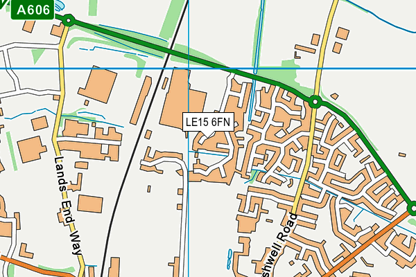 LE15 6FN map - OS VectorMap District (Ordnance Survey)