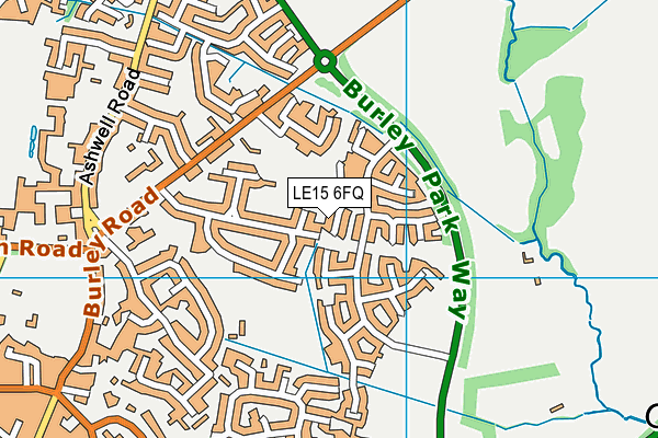 LE15 6FQ map - OS VectorMap District (Ordnance Survey)