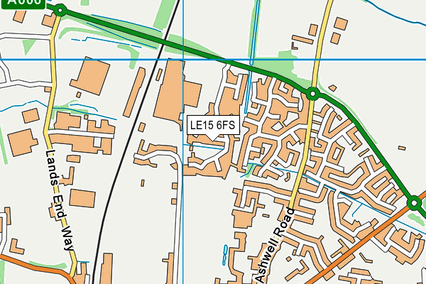 LE15 6FS map - OS VectorMap District (Ordnance Survey)