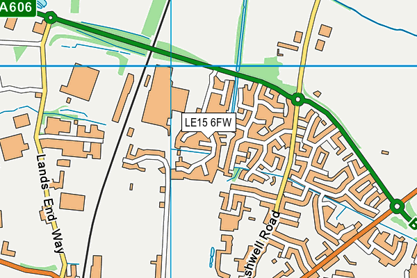 LE15 6FW map - OS VectorMap District (Ordnance Survey)