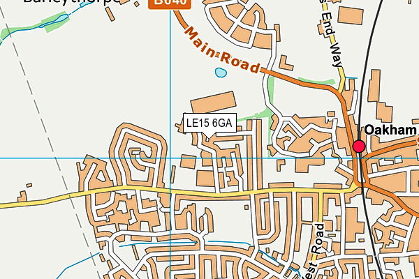 LE15 6GA map - OS VectorMap District (Ordnance Survey)