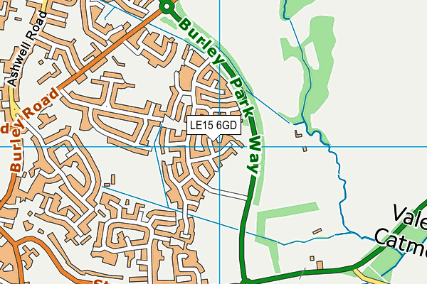 LE15 6GD map - OS VectorMap District (Ordnance Survey)