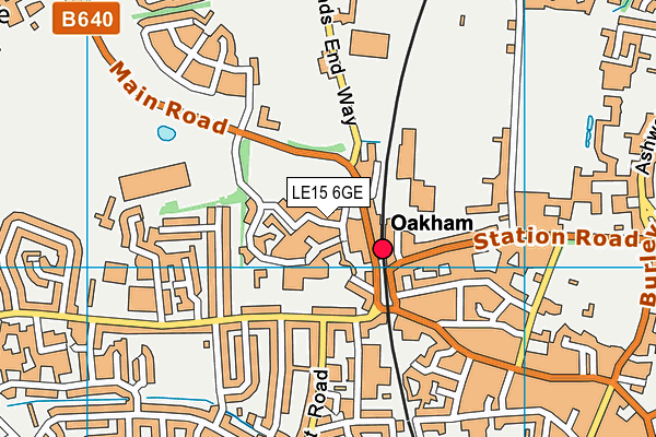 LE15 6GE map - OS VectorMap District (Ordnance Survey)