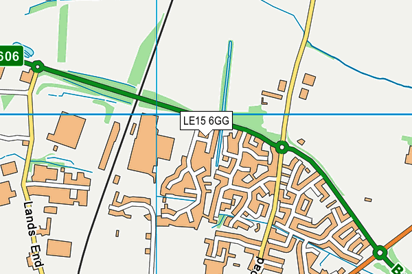 LE15 6GG map - OS VectorMap District (Ordnance Survey)