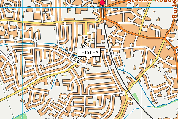 LE15 6HA map - OS VectorMap District (Ordnance Survey)
