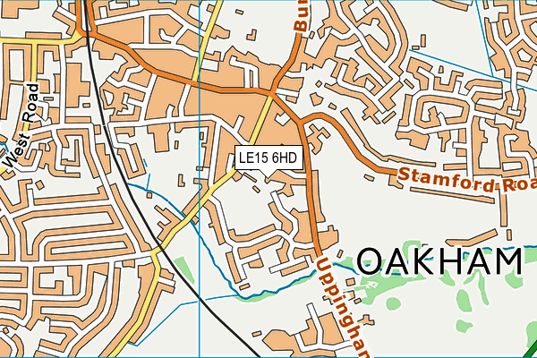 LE15 6HD map - OS VectorMap District (Ordnance Survey)