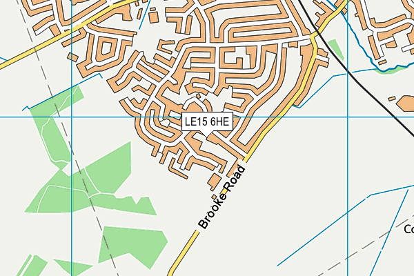 LE15 6HE map - OS VectorMap District (Ordnance Survey)