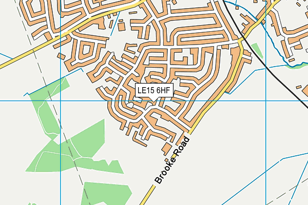 LE15 6HF map - OS VectorMap District (Ordnance Survey)
