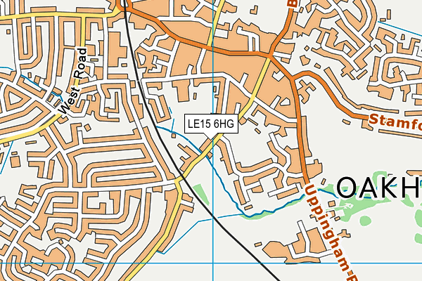 LE15 6HG map - OS VectorMap District (Ordnance Survey)