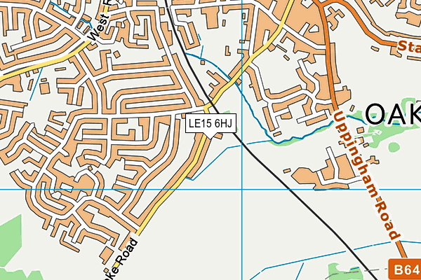 LE15 6HJ map - OS VectorMap District (Ordnance Survey)