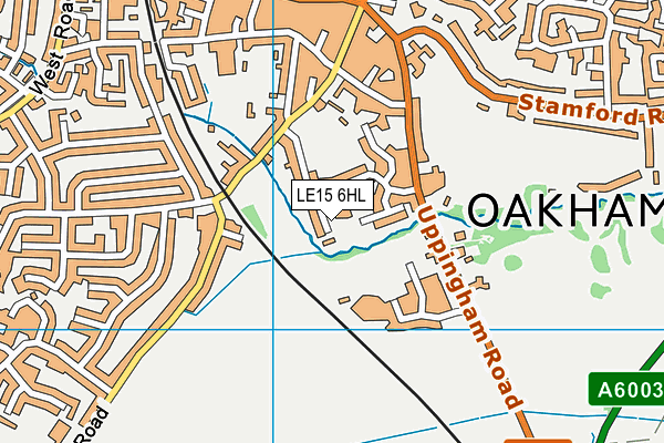LE15 6HL map - OS VectorMap District (Ordnance Survey)