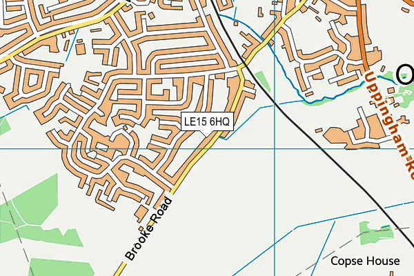 Brooke Hill Academy map (LE15 6HQ) - OS VectorMap District (Ordnance Survey)