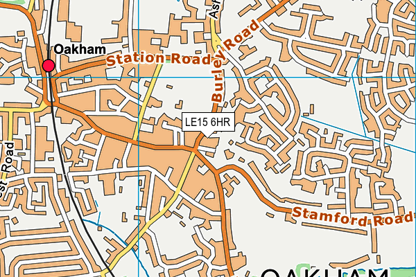 LE15 6HR map - OS VectorMap District (Ordnance Survey)