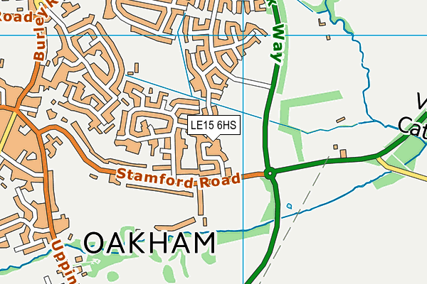 LE15 6HS map - OS VectorMap District (Ordnance Survey)