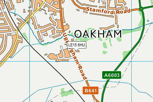 LE15 6HU map - OS VectorMap District (Ordnance Survey)