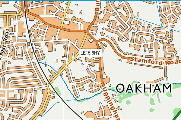 LE15 6HY map - OS VectorMap District (Ordnance Survey)