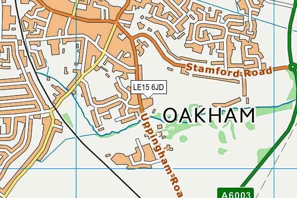LE15 6JD map - OS VectorMap District (Ordnance Survey)
