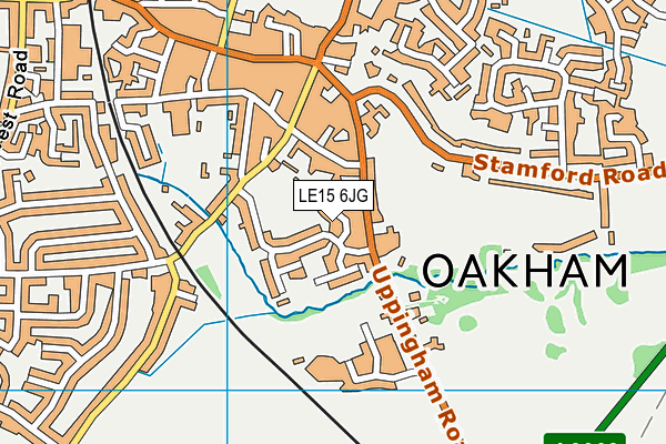 LE15 6JG map - OS VectorMap District (Ordnance Survey)