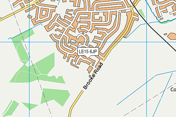 LE15 6JP map - OS VectorMap District (Ordnance Survey)